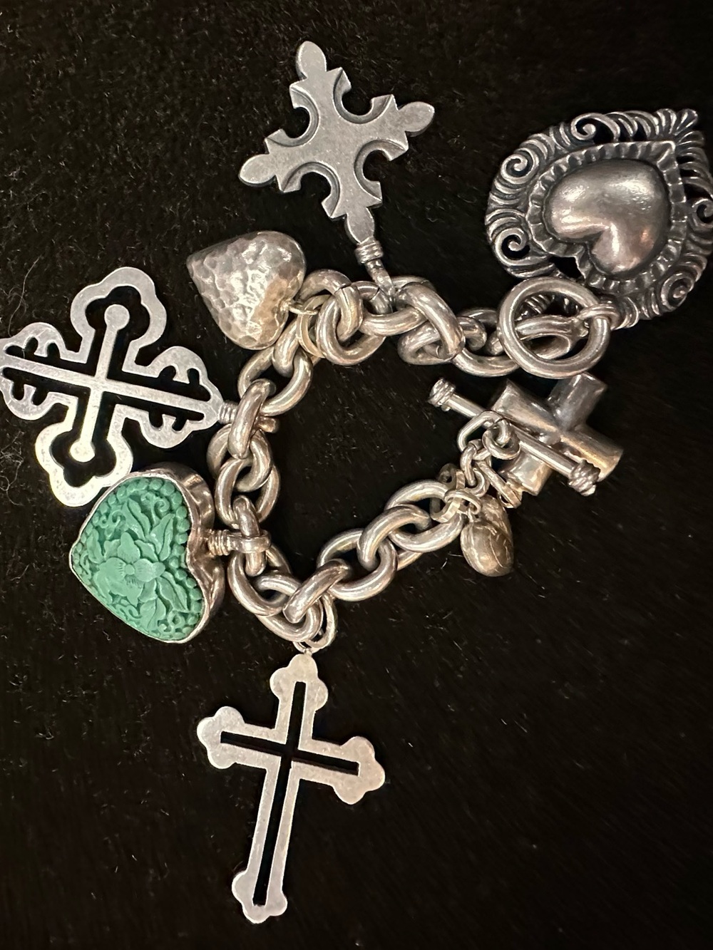 Sterling silver charm bracelet 925